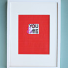 valentines DIY Art Print Printable - "You and Me" Quote