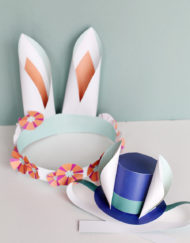Bunny Ears Crown and Bunny Top Hat DIY Printable Craft Project for Kids - Easter crafts