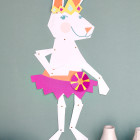 Easter Bunny dress up decorate Wall Puppet - Easter DIY Printable Crafts for Kids