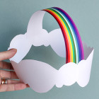 Over the Rainbow and Clouds Crown - DIY printable craft project for kids