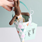 Printable DIY May Day Basket Craft for Kids - Party Favor cone baskets for parties
