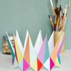 colorful modern crown - DIY paper printable birthday crown for birthday parties