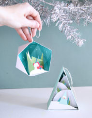 Through the Woods DIY Printable Ornaments for Cristmas